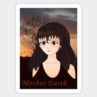 Mother Earth at sunset Sticker